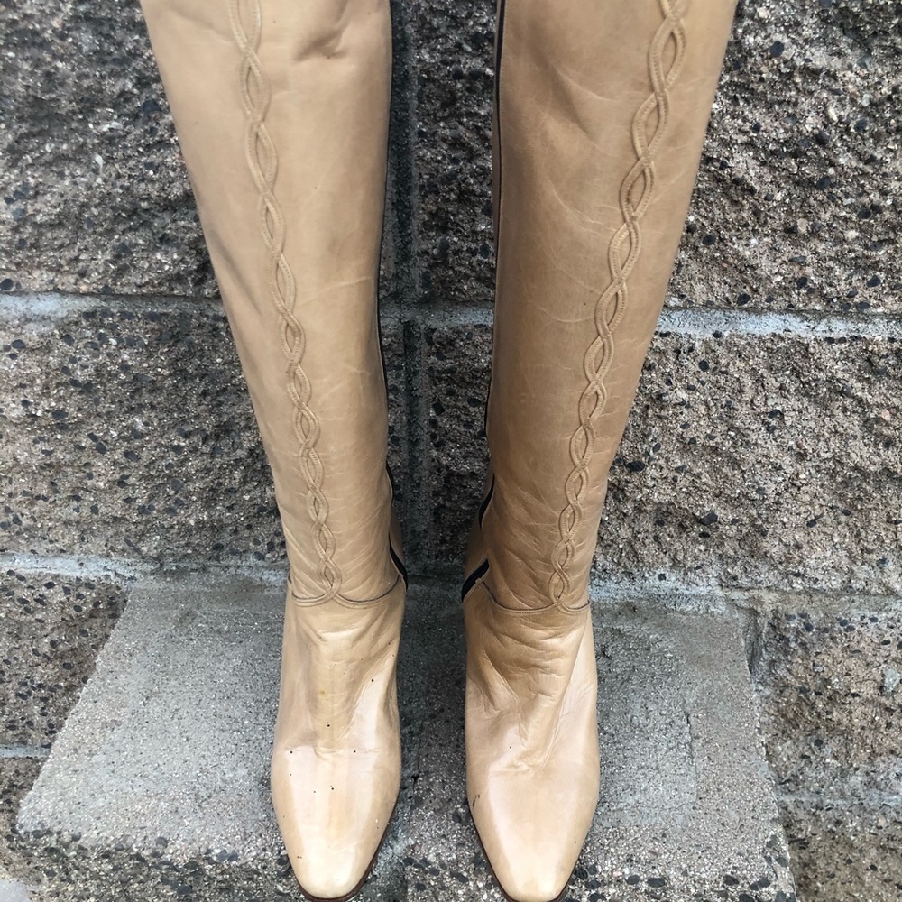 New Bruno Magali brown leather stiletto boots